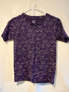 Svaha Size 9/10 Cats Constellations Glow In The Dark Short Sleeve Shirt